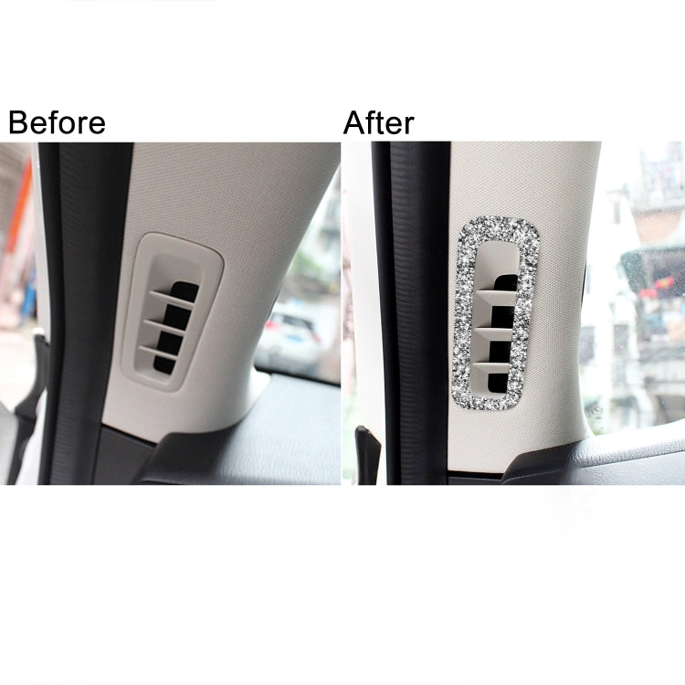For Mazda CX-5 2017-2018 Car A-pillar Air Outlet Diamond Decorative Sticker,Left and Right Drive Universal, Car A-pillar Air Outlet