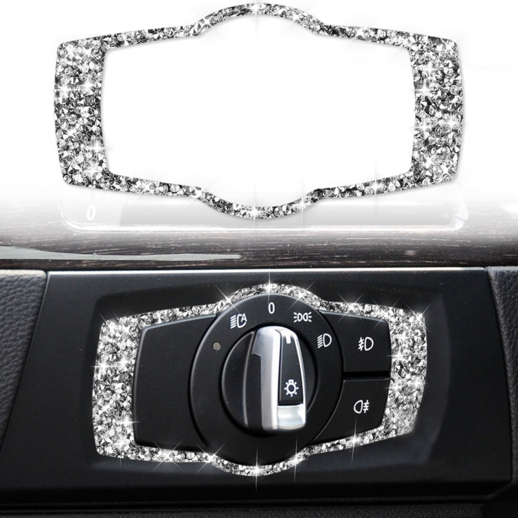 Car Headlight Switch Frame Diamond Decorative Sticker for BMW 3 Series E90 / E92 / E93 2005-2012, Modified 320i / 325i, Headlight Switch Frame