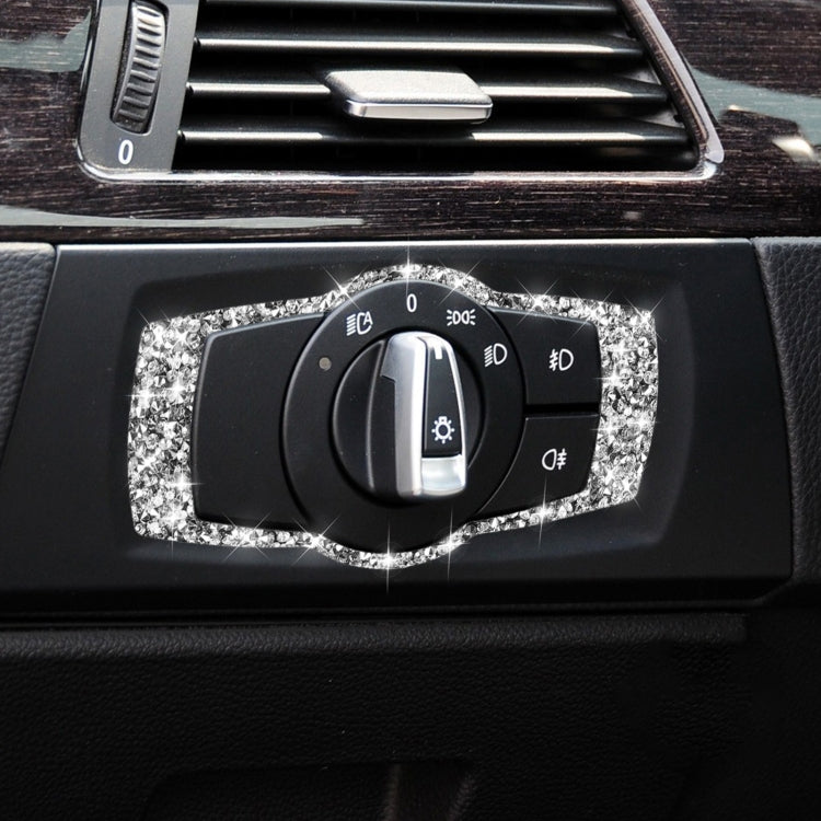 Car Headlight Switch Frame Diamond Decorative Sticker for BMW 3 Series E90 / E92 / E93 2005-2012, Modified 320i / 325i, Headlight Switch Frame