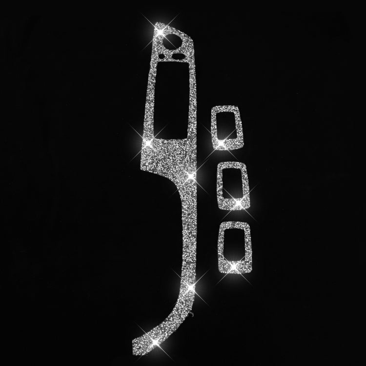 For BMW 3 Series E90 / 320i / 325i 2005-2012 Car Window Lift Panel with Folding Key 37.8cm Diamond Decorative Sticker, Left Drive, Window Lift Panel with Folding Key 37.8cm