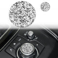 For Mazda3/6/CX-9/CX-5 Car Multimedia Button Diamond Decorative Sticker,Left and Right Drive Universal, Car Multimedia Button