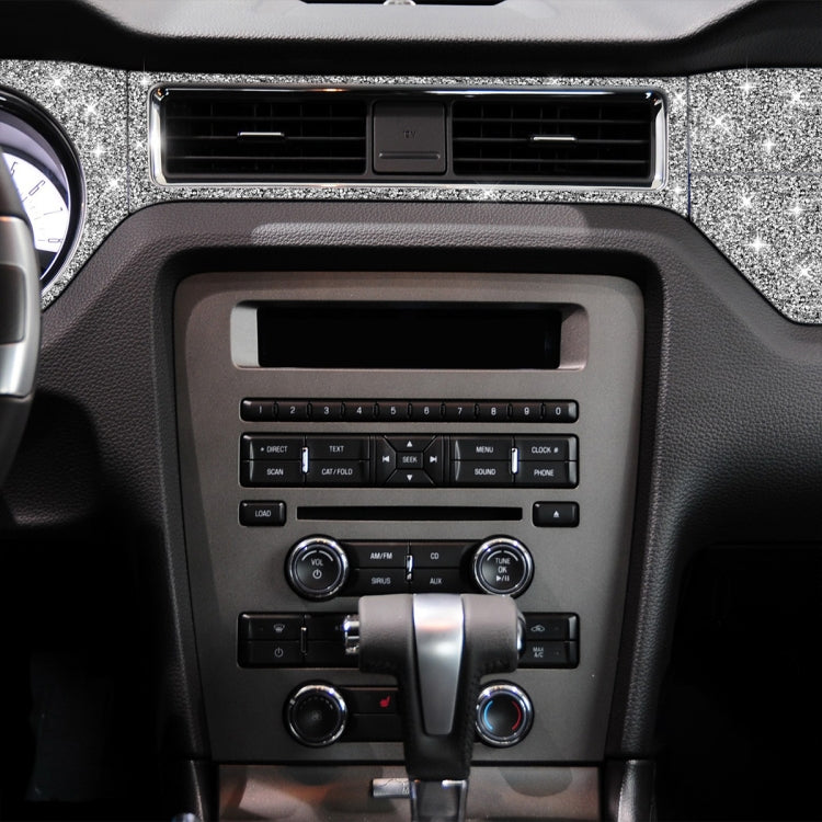 7pcs Car Central Control Dashboard Diamond Decoration Sticker, Left Hand Drive, Central Control Dashboard