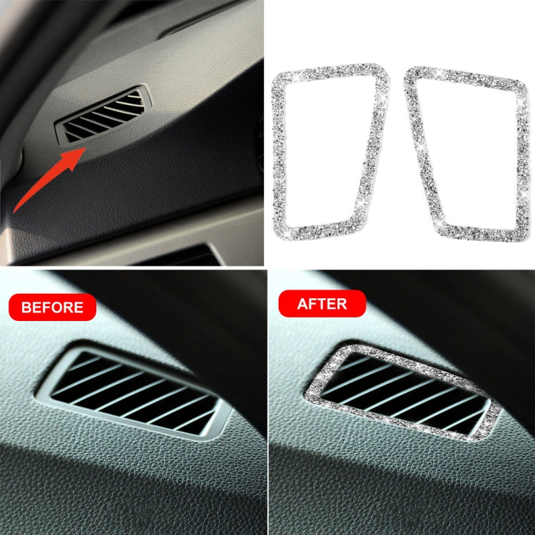 For BMW 3 Series E90 2005-2012 Car Air Outlet Diamond Decorative Sticker, Left Drive, Small Air Outlet