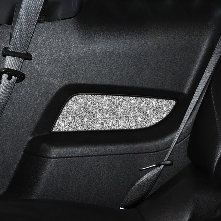 2pcs Car Rear Door Panel Diamond Decoration Sticker, Left Hand Drive, Rear Door Panel