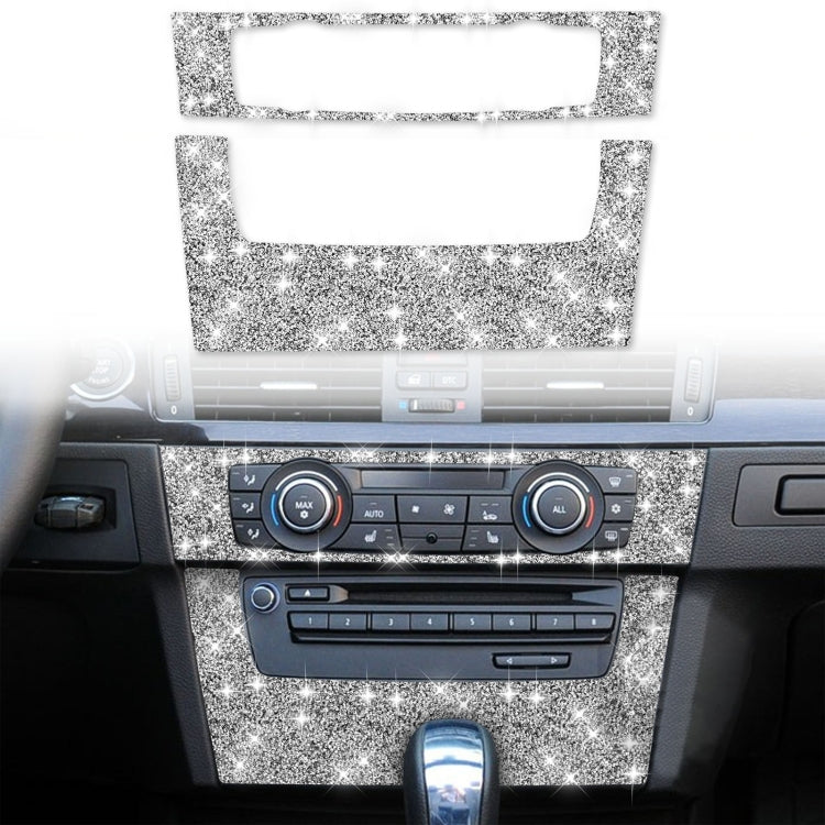 For BMW 3 Series E90 / E92 2005-2012 Car Aircondition CD Control Panel Premium Diamond Decorative Sticker, Aircondition Control Panel Premium B