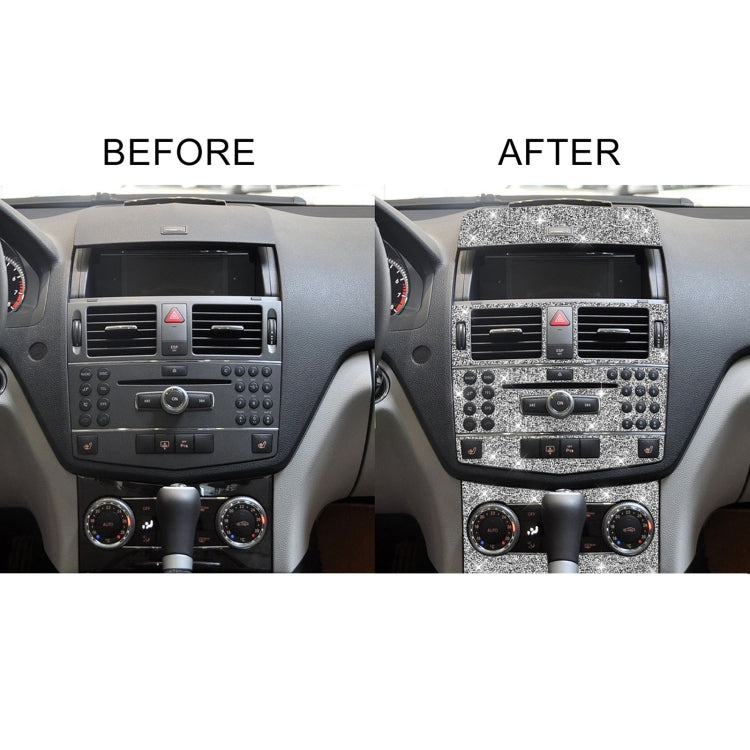 For Mercedes-Benz C-class W204 2007-2010 Car Gear Set Diamond Decorative Sticker, Left and Right Drive, Gear Set