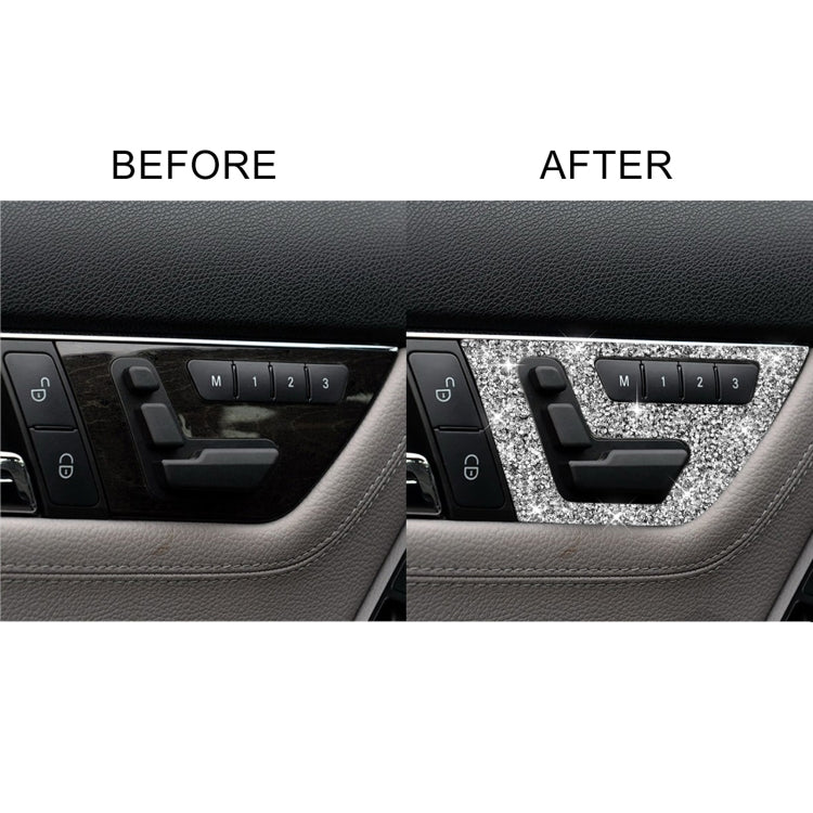 For Mercedes-Benz C-class W204 2007-2013 Car Seat Adjustment B Diamond Decorative Sticker, Left and Right Drive, Seat Adjustment B