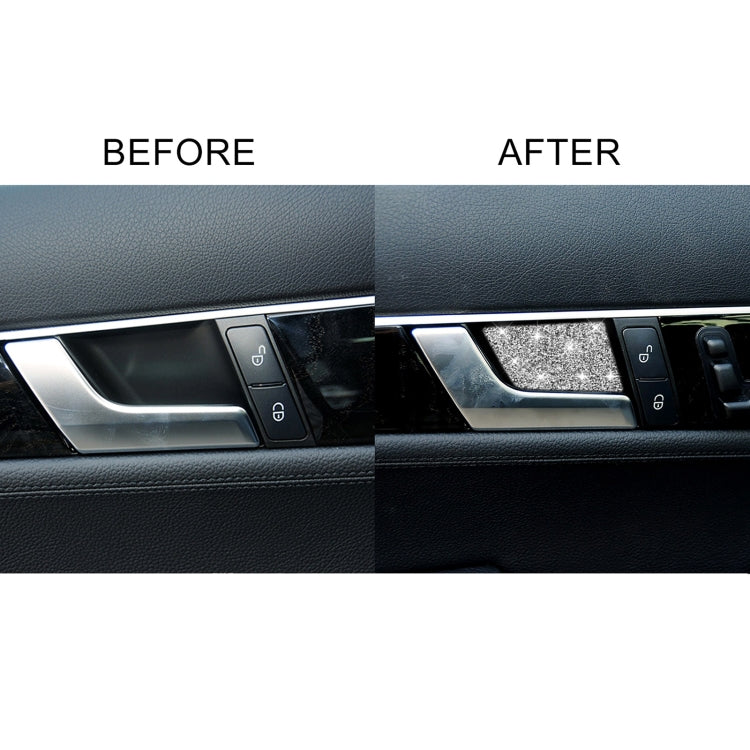For Mercedes-Benz C-class W204 2007-2013 Car Inside Door Bowl Diamond Decorative Sticker, Left and Right Drive, Inside Door Bowl