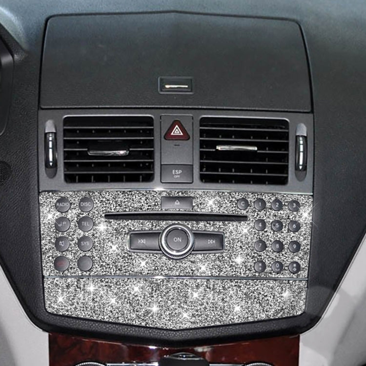 For Mercedes-Benz C-class W204 2007-2010 Car Central Control Panel A Diamond Decorative Sticker, Left and Right Drive, Central Control Panel A