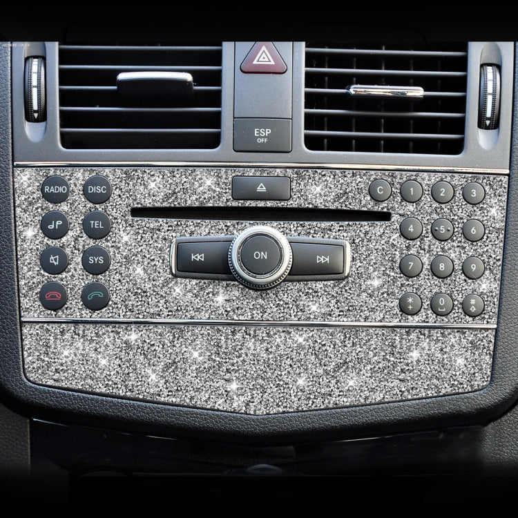 For Mercedes-Benz C-class W204 2007-2010 Car Central Control Panel A Diamond Decorative Sticker, Left and Right Drive, Central Control Panel A