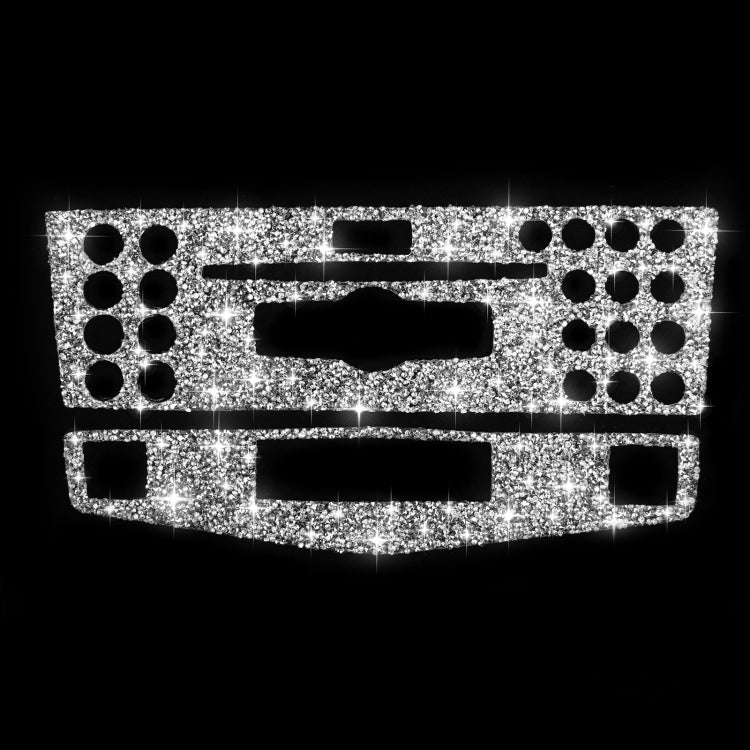For Mercedes-Benz C-class W204 2007-2010 Car Central Control Panel B Diamond Decorative Sticker, Left and Right Drive, Central Control Panel B