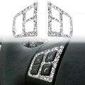 For BMW 3 Series E90 2005-2012 Car Steering Wheel Button Panel Diamond Decorative Sticker, Steering Wheel Button Panel