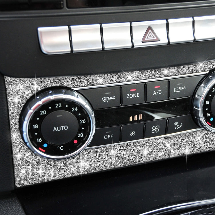 For Mercedes-Benz C-class W204 2011-2013 Car AC Knob Control Panel A Diamond Decorative Sticker, Left and Right Drive, AC Knob Control Panel A