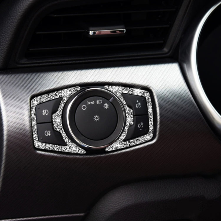 Car Headlight Diamond Decoration Sticker, Left and Right Drive, Headlight