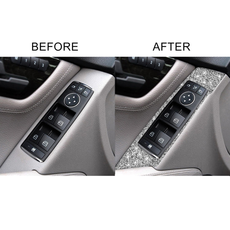For Mercedes-Benz C-class W204 2007-2013 Car Window Lift Diamond Decorative Sticker, Left Drive, Window Lift