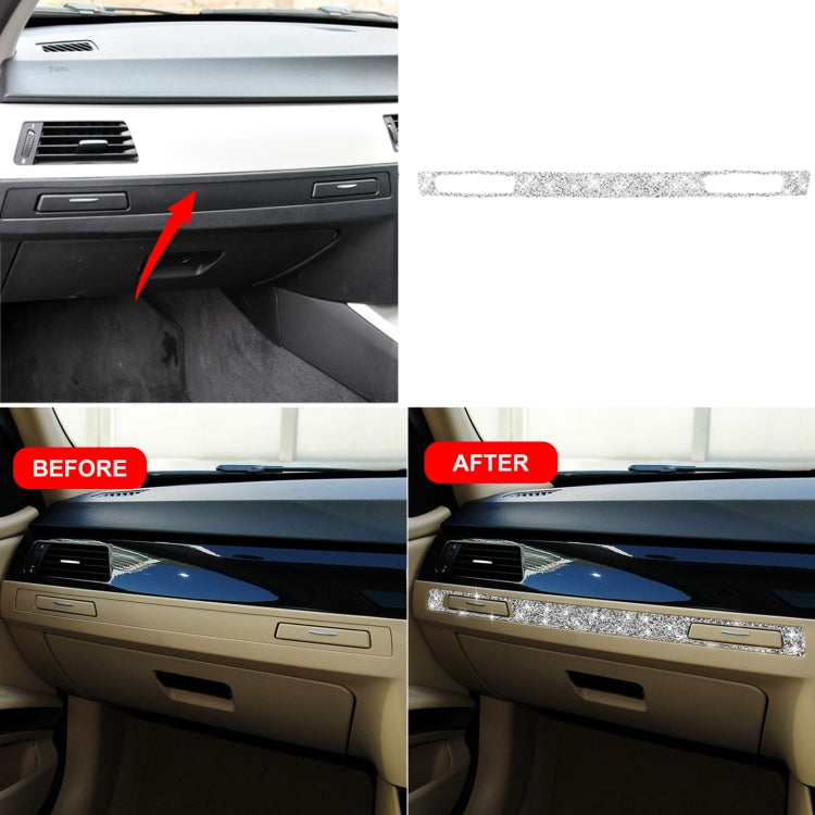 For BMW 3 Series E90 / E92 / E93 2005-2012 Car Passenger Side Center Control Diamond Decorative Sticker, Right Drive, Passenger Side Center Control, Right Drive