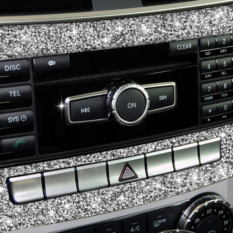 For Mercedes-Benz C-class W204 2011-2013 Car Central Control CD Panel Diamond Decorative Sticker, Left and Right Drive, Central Control CD Panel