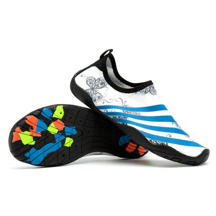 Printed Pattern Non-slip Rubber Thick Bottom Beach Shoes Swimming Shoes Diving Socks for Men, A Pair, 39, 40, 41, 42, 43, 44, 45, 46