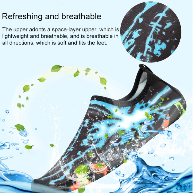 Printed Pattern Non-slip Rubber Thick Bottom Beach Shoes Swimming Shoes Diving Socks for Men, A Pair, 39, 40, 41, 42, 43, 44, 45, 46