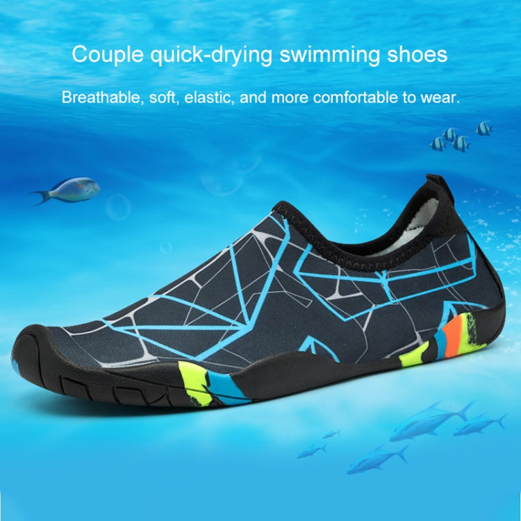 Printed Pattern Non-slip Rubber Thick Bottom Beach Shoes Swimming Shoes Diving Socks for Men, A Pair, 39, 40, 41, 42, 43, 44, 45, 46