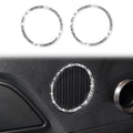 Car Horn Circle Diamond Decoration Sticker, Left and Right Drive, Horn Circle