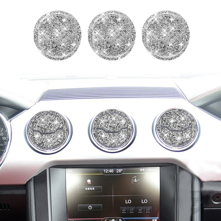 9 in 1 Car Air Outlet Diamond Decoration Sticker, Left and Right Drive, 9pcs Air Outlet