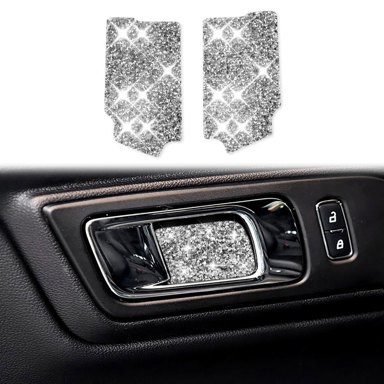 Car Inner Door Bowl Panel Diamond Decoration Sticker, Left and Right Drive, Inner Door Bowl Panel