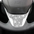 For Honda Civic 2016-2019 Car Steering Wheel Diamond Decorative Sticker, Left and Right Drive, Steering Wheel