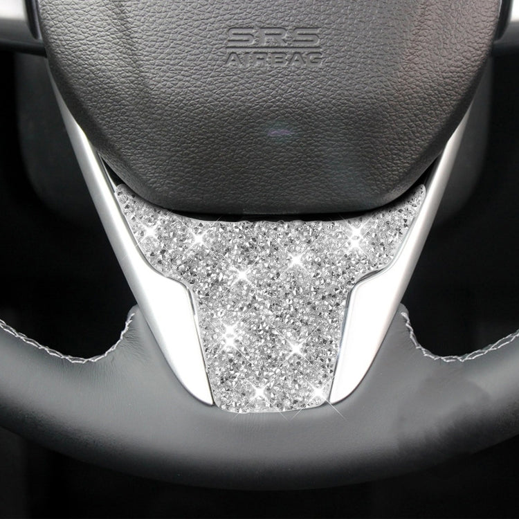 For Honda Civic 2016-2019 Car Steering Wheel Diamond Decorative Sticker, Left and Right Drive, Steering Wheel