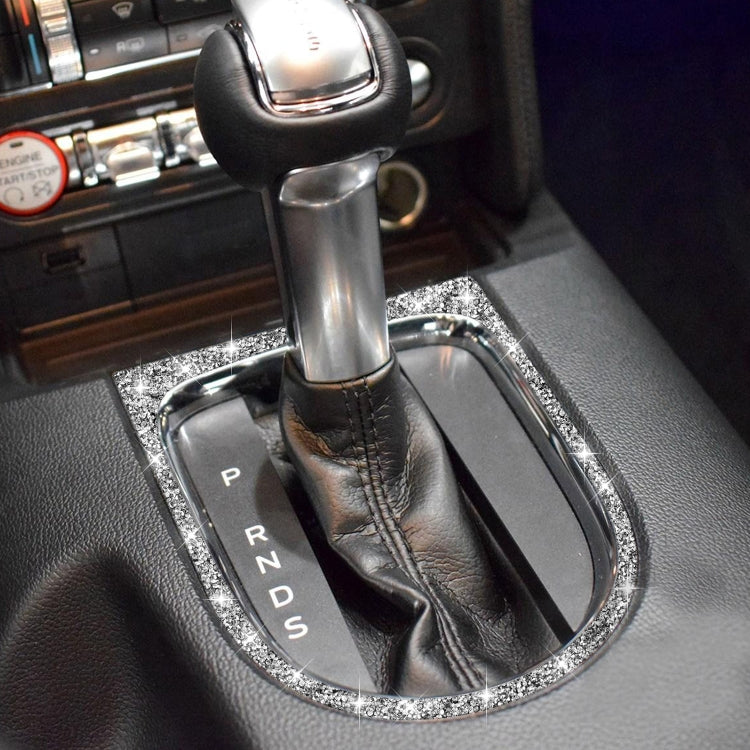 Car Gear Shift Outer Ring Diamond Decoration Sticker, Left and Right Drive, Gear Shift Outer Ring