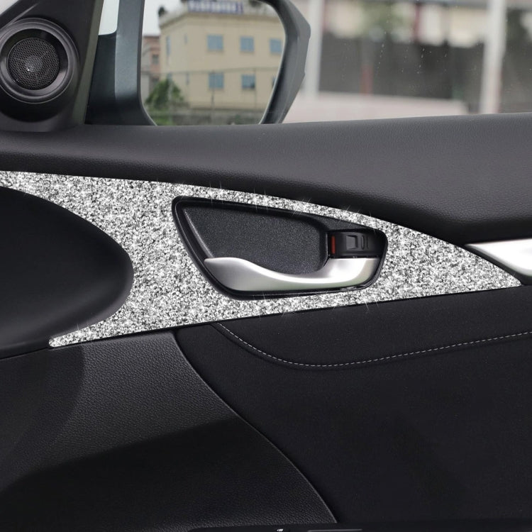 For Honda Civic 2016-2019 Car Inside Door Bowl Diamond Decorative Sticker, Left and Right Drive, Inside Door Bowl