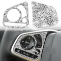 For Honda Civic 2016-2019 Car Steering Wheel Buttons Middle Configuration Diamond Decorative Sticker, Left and Right Drive, Steering Wheel Buttons Middle Configuration