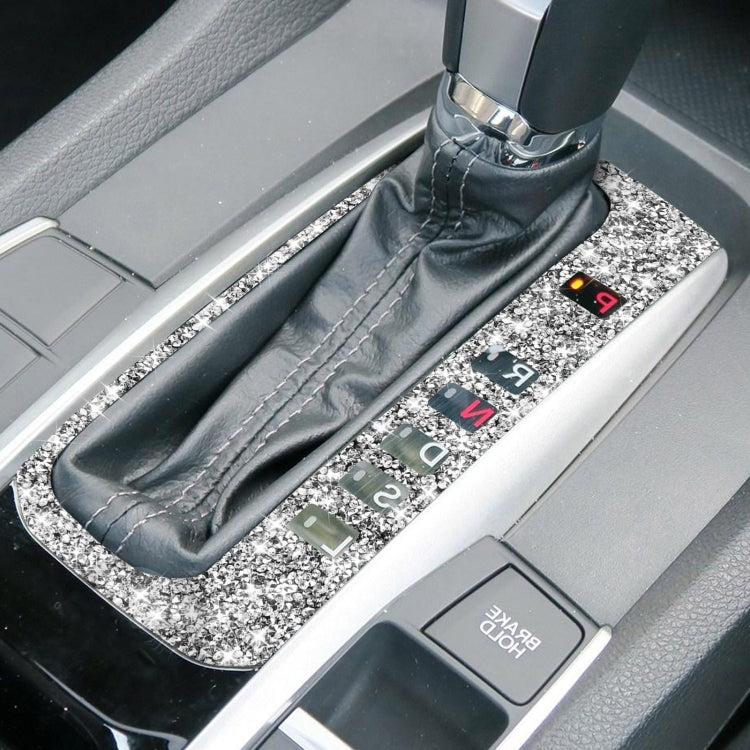 For Honda Civic 2016-2019 Car Gear Button Frame Diamond Decorative Sticker, Right-hand Drive, Gear Button Frame, Right-hand Drive