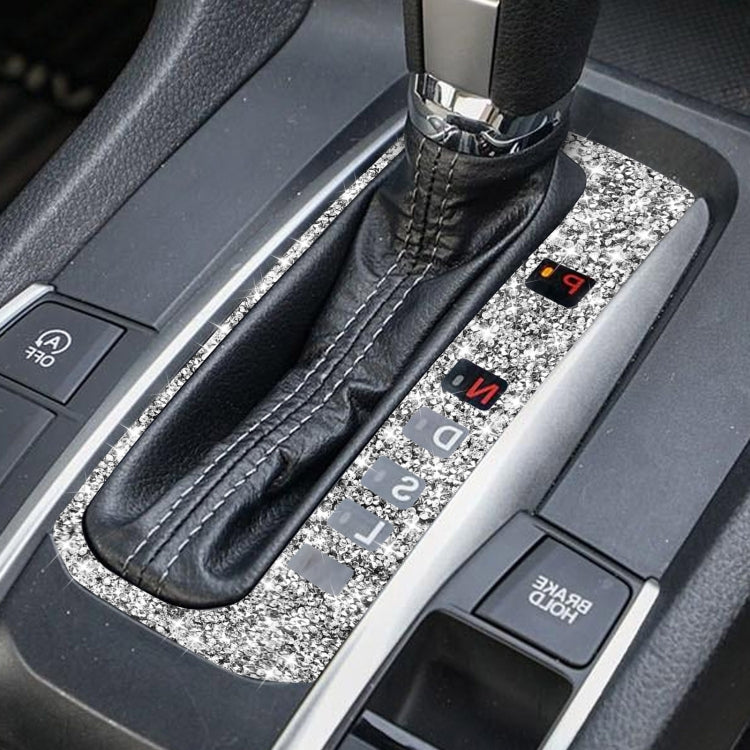 For Honda Civic 2016-2019 Car Gear Button Frame Diamond Decorative Sticker, Right-hand Drive, Gear Button Frame, Right-hand Drive