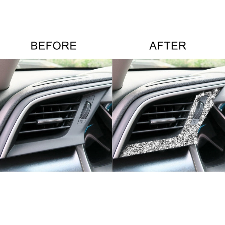 For Honda Civic 2016-2019 Car Left and Right Air Outlets Diamond Decorative Sticker, Left-hand Drive, Left and Right Air Outlets, Left-hand Drive