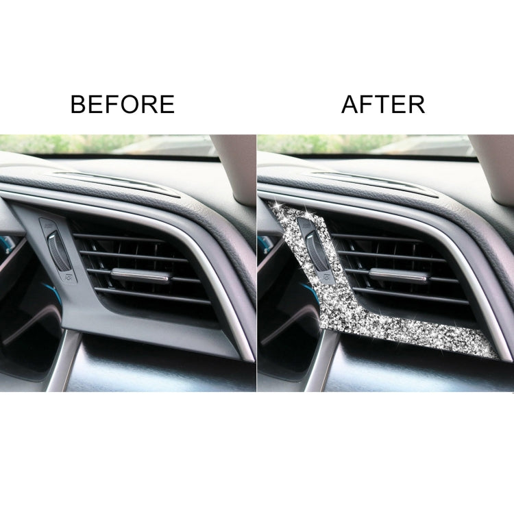 For Honda Civic 2016-2019 Car Left and Right Air Outlets Diamond Decorative Sticker, Right-hand Drive, Left and Right Air Outlets, Right-hand Drive