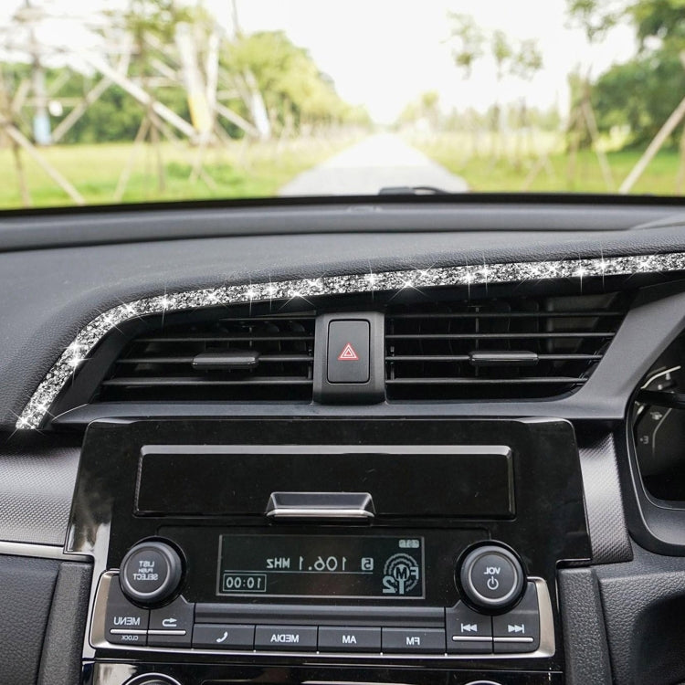 For Honda Civic 2016-2019 Car Central Control Air Outlets Upper Diamond Decorative Sticker, Right-hand Drive, Central Control Air Outlets Upper, Right-hand Drive