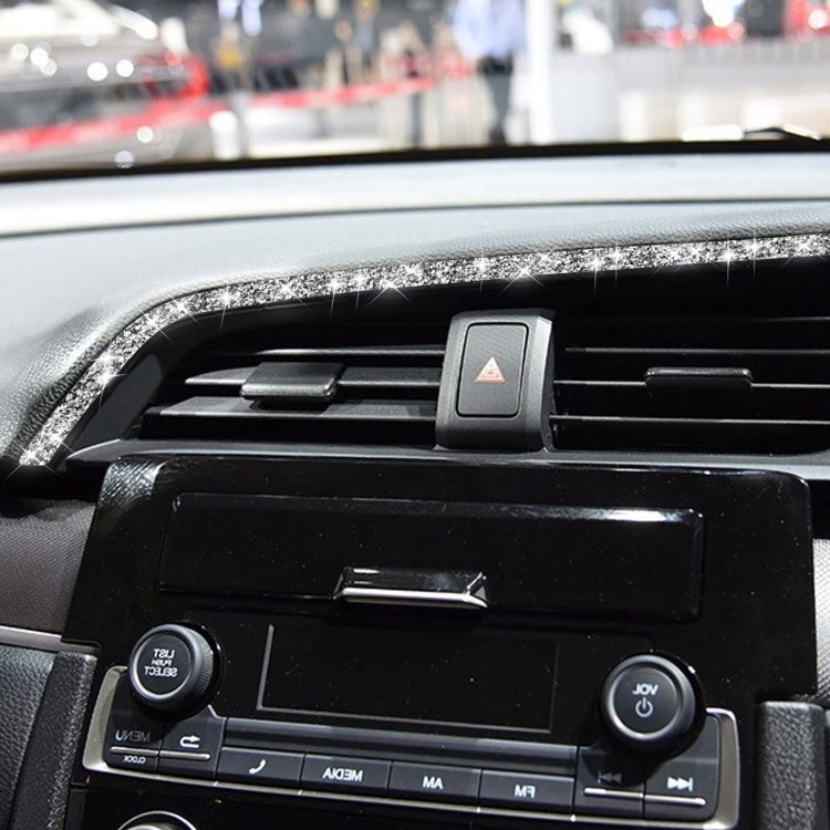 For Honda Civic 2016-2019 Car Central Control Air Outlets Upper Diamond Decorative Sticker, Right-hand Drive, Central Control Air Outlets Upper, Right-hand Drive