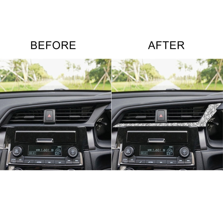 For Honda Civic 2016-2019 Car Central Control Air Outlets Below Diamond Decorative Sticker, Right-hand Drive, Central Control Air Outlets Below, Right-hand Drive