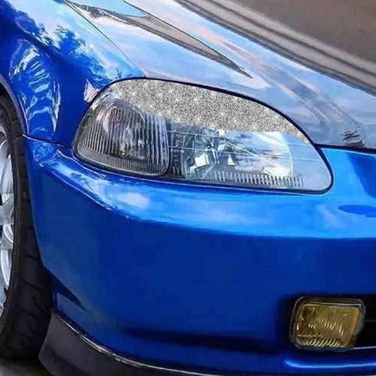 For Honda Civic 1999-2000 Car Light Eyebrow Diamond Decorative Sticker, Left and Right Drive, For Honda Civic 1999-2000 Light Eyebrow