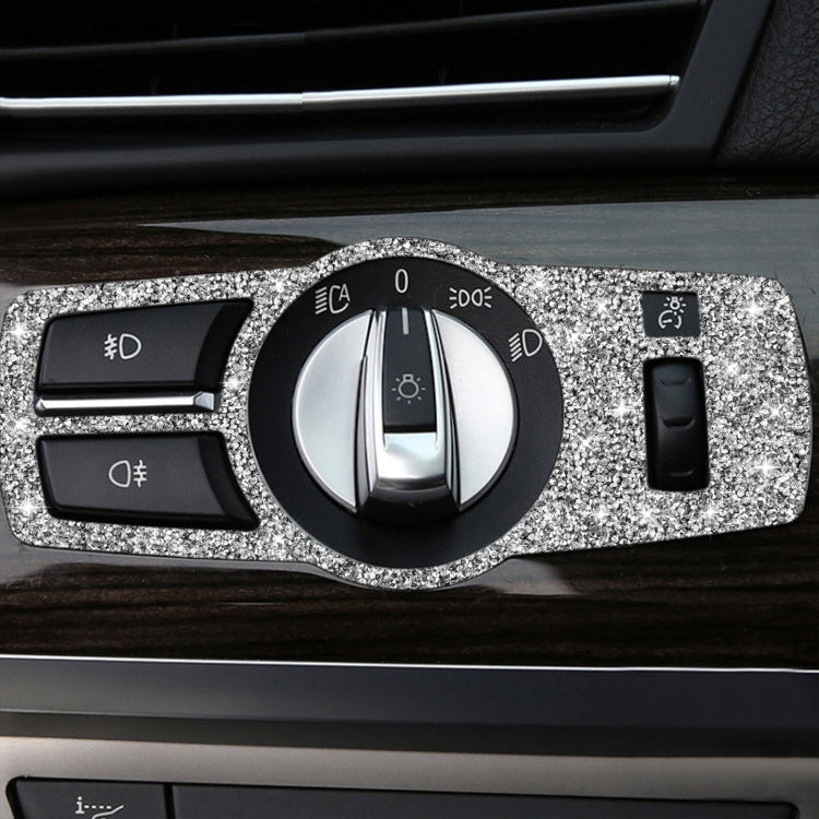 For BMW F10 Car Headlight Switch Diamond Decorative Sticker, Left and Right Drive, Headlight Switch