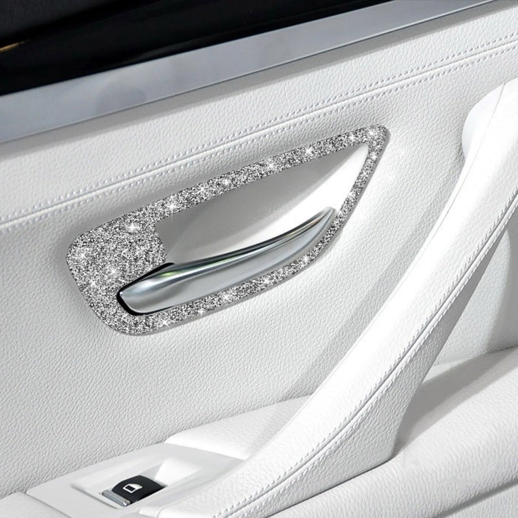 For BMW F10 5 Series 2011-2017 Car Door Handle Frame Diamond Decorative Sticker, Left and Right Drive, Door Handle Frame
