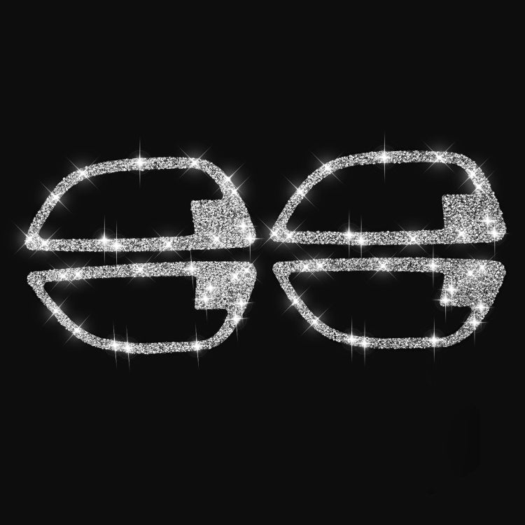 For BMW F10 5 Series 2011-2017 Car Door Handle Frame Diamond Decorative Sticker, Left and Right Drive, Door Handle Frame