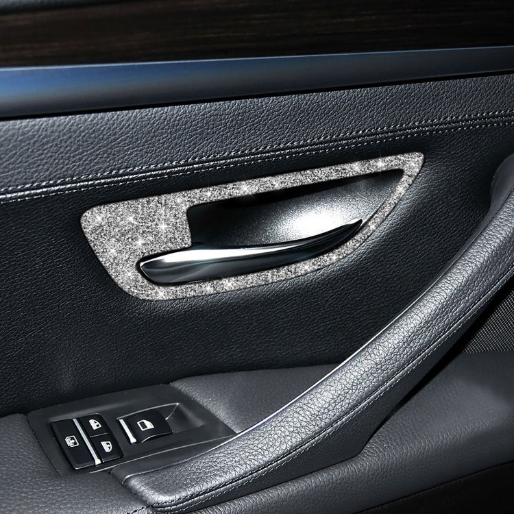For BMW F10 5 Series 2011-2017 Car Door Handle Frame Diamond Decorative Sticker, Left and Right Drive, Door Handle Frame