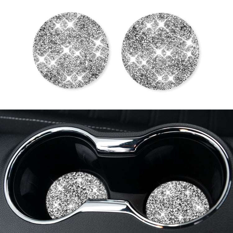 Car Water Cup Holder Base Diamond Decoration Sticker, Left and Right Drive, Water Cup Holder Base