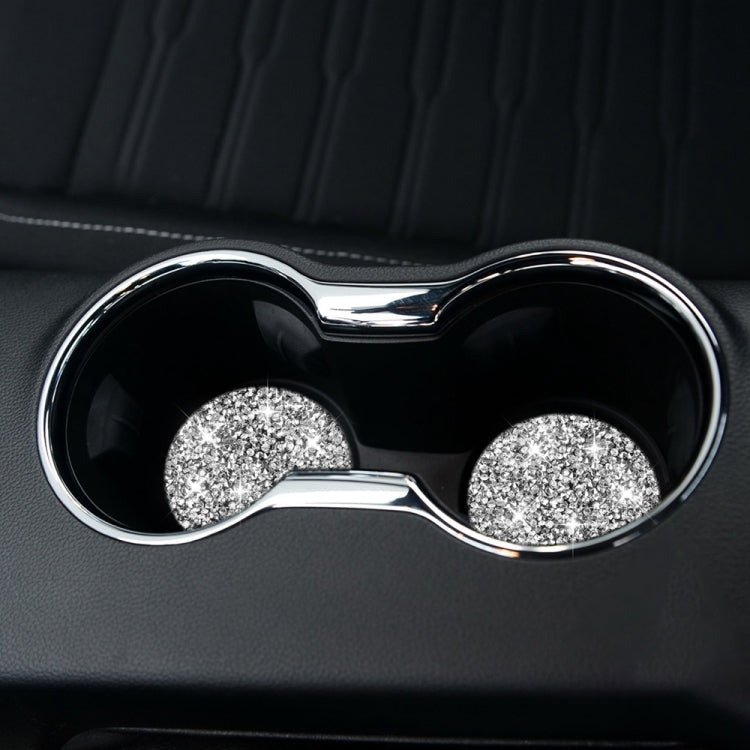 Car Water Cup Holder Base Diamond Decoration Sticker, Left and Right Drive, Water Cup Holder Base