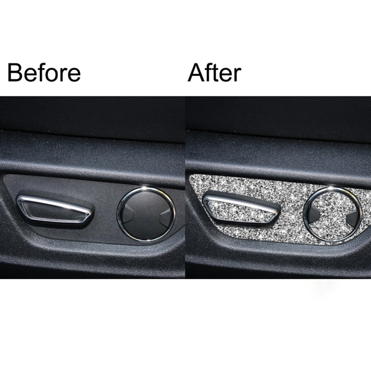 For Ford Mustang 2015-2020 Car Seat Adjustment Button Diamond Decoration Sticker, Seat Adjustment Button, Left Drive, Seat Adjustment Button, Right Drive