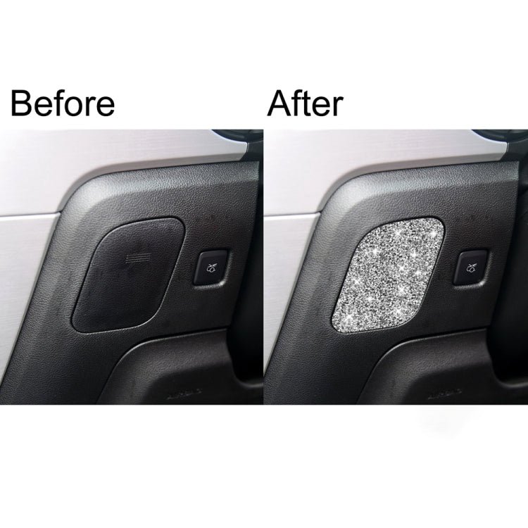 For Ford Mustang 2015-2020 Car Driver Seat Storage Box Diamond Decoration Sticker, Driver Seat Storage Box, Left Drive, Driver Seat Storage Box, Right Drive