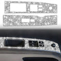 For Nissan 350Z 2003-2009 2pcs Car Glass Lift Diamond Decorative Sticker, Left Drive, Car Glass Lift, Left Drive
