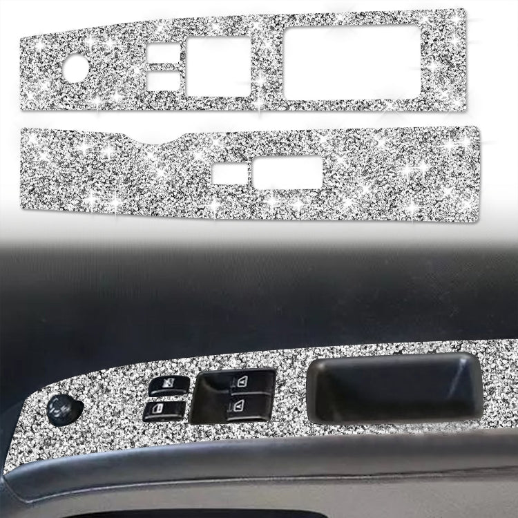 For Nissan 350Z 2003-2009 2pcs Car Glass Lift Diamond Decorative Sticker, Right Drive, Car Glass Lift, Right Drive